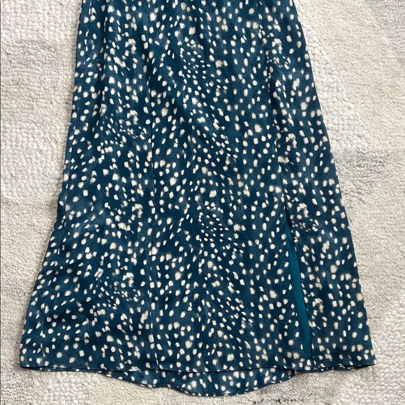 Ann Taylor Blue Polka Dot Long Sleeve Dress - Picture 4 of 12